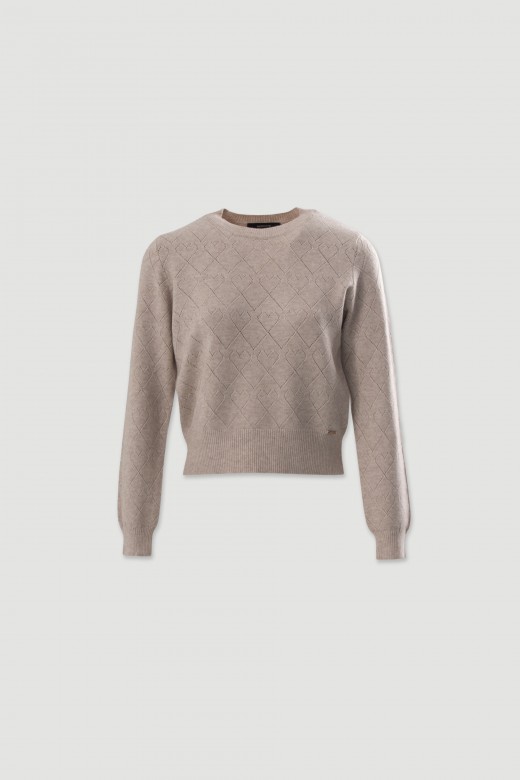 Diamond-pattern knit sweater Diamond-pattern knit sweater