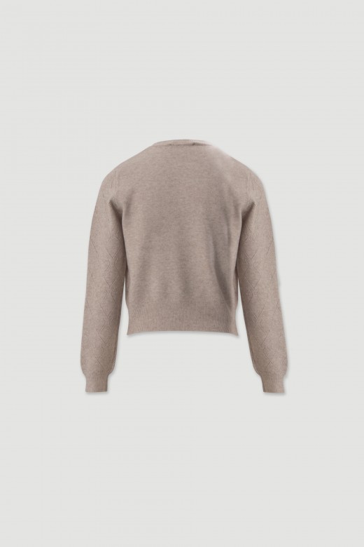 Diamond-pattern knit sweater Diamond-pattern knit sweater