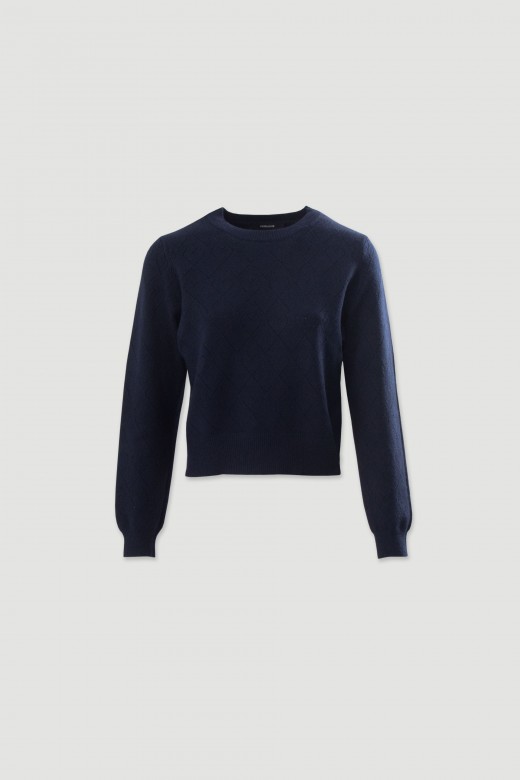 Diamond-pattern knit sweater Diamond-pattern knit sweater