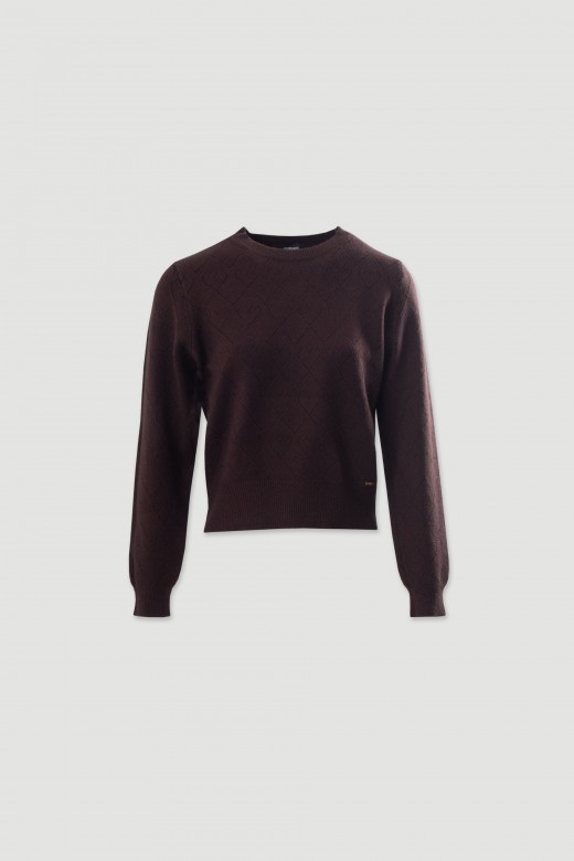 Diamond-pattern knit sweater Diamond-pattern knit sweater