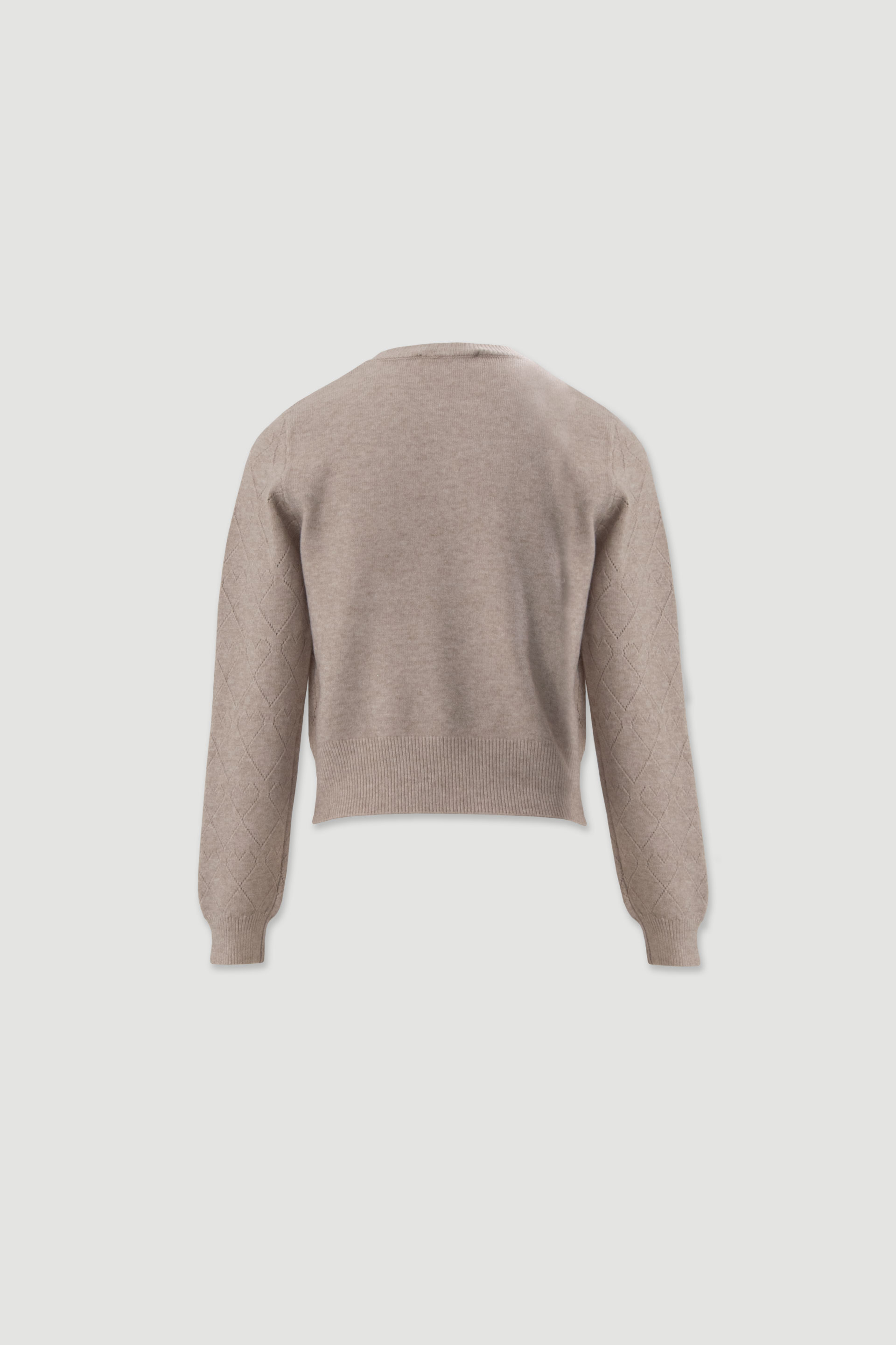 Diamond-pattern knit sweater