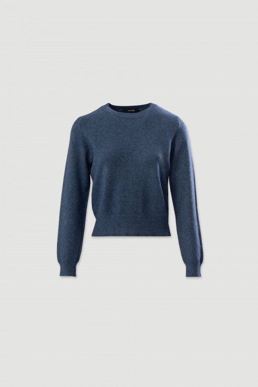 Diamond-pattern knit sweater Diamond-pattern knit sweater