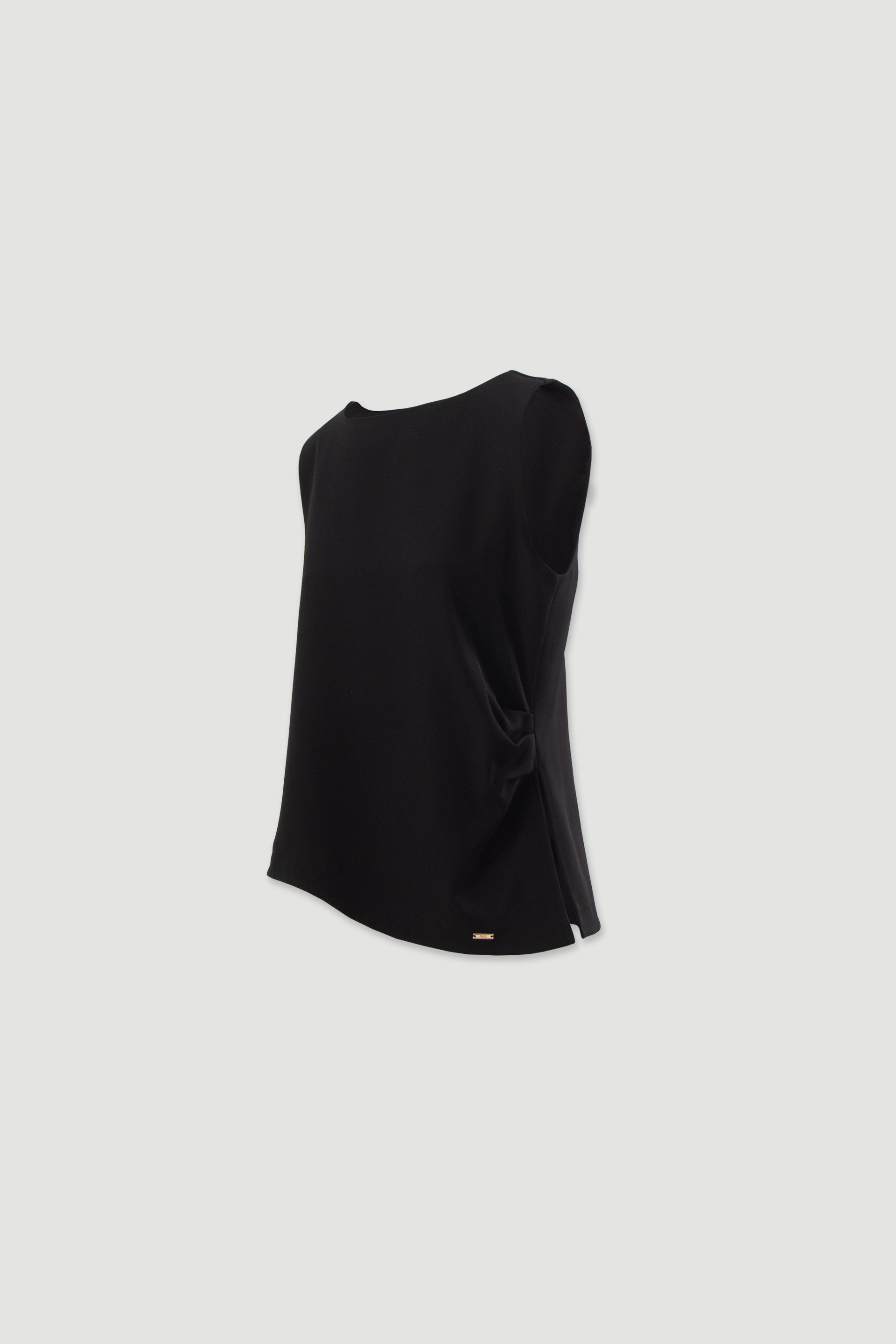 Top asymétrique avec détail drapé