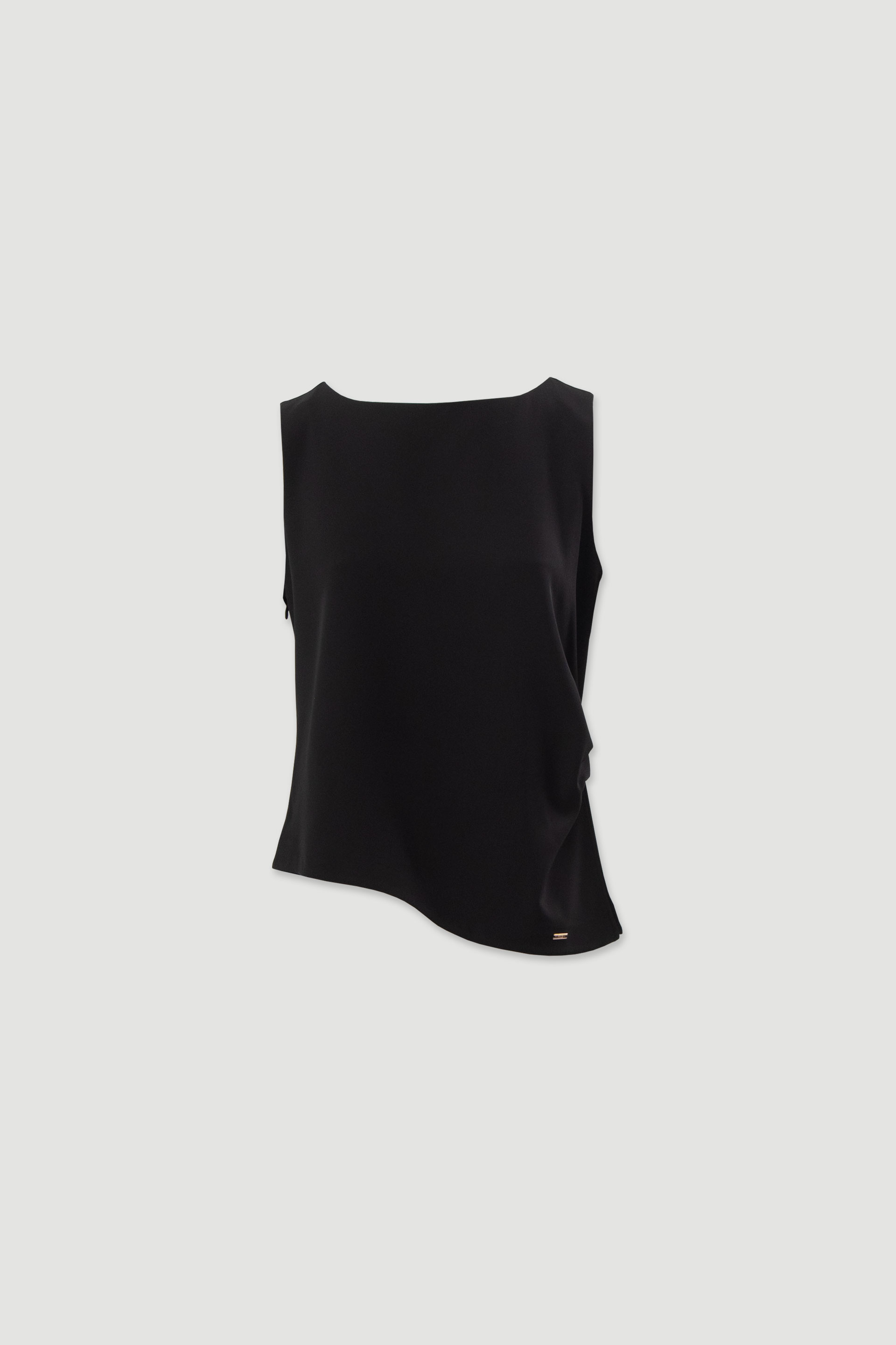 Top asymétrique avec détail drapé