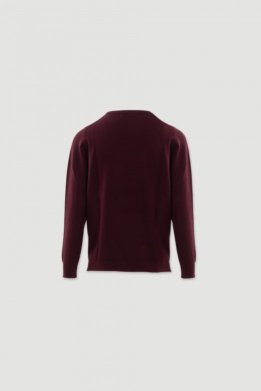 Camisola de malha com decote redondo Camisola de malha com decote redondo