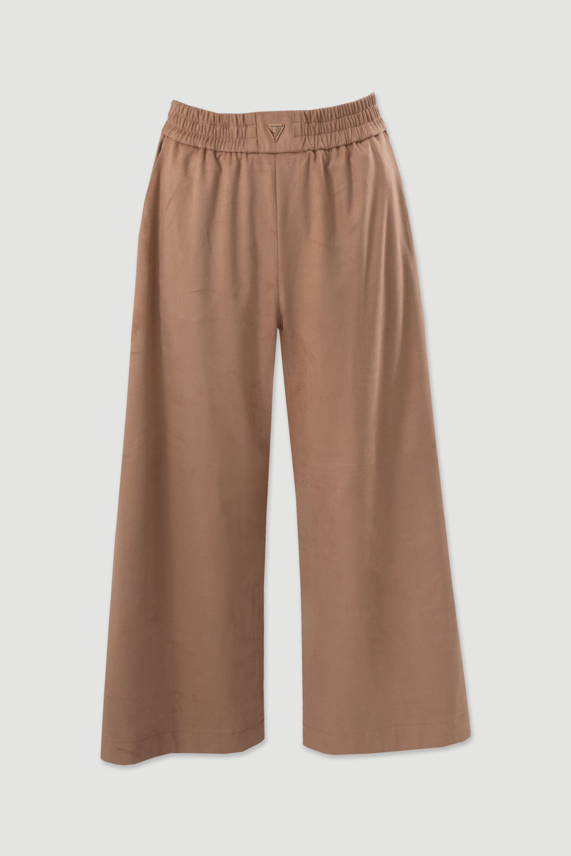 Suede-effect culotte trousers