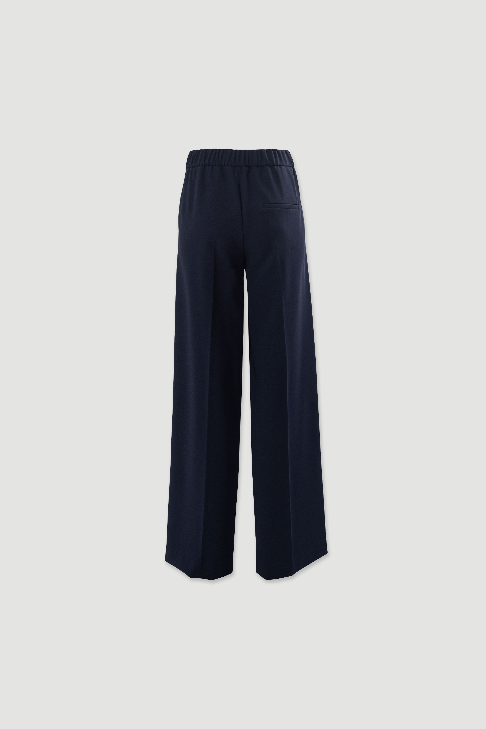 Calça wide leg com detalhes metálicos