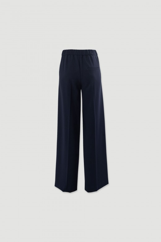 Wide leg trousers with metallic details Wide leg trousers with metallic details