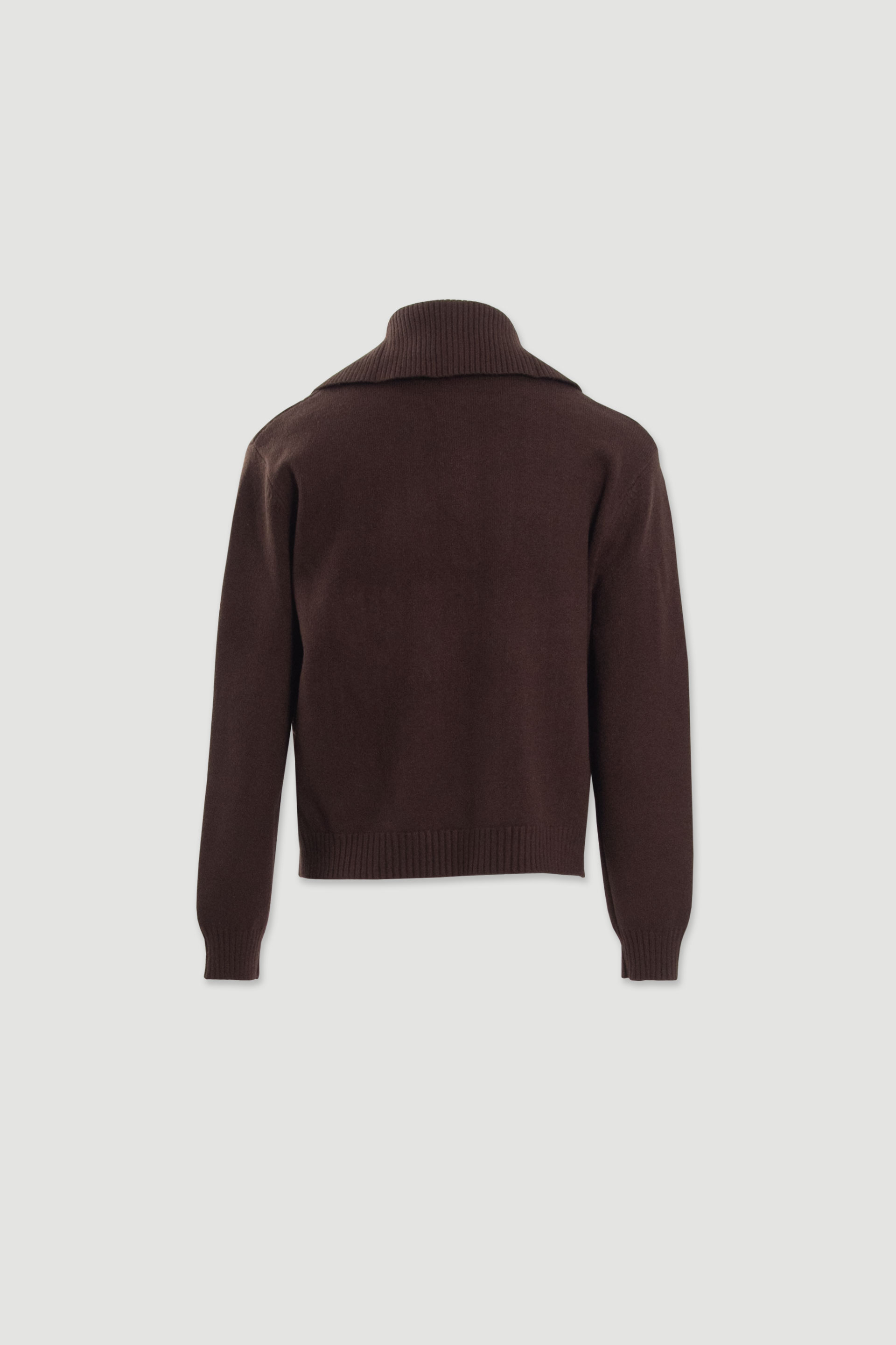 Camisola de malha entrançada com gola