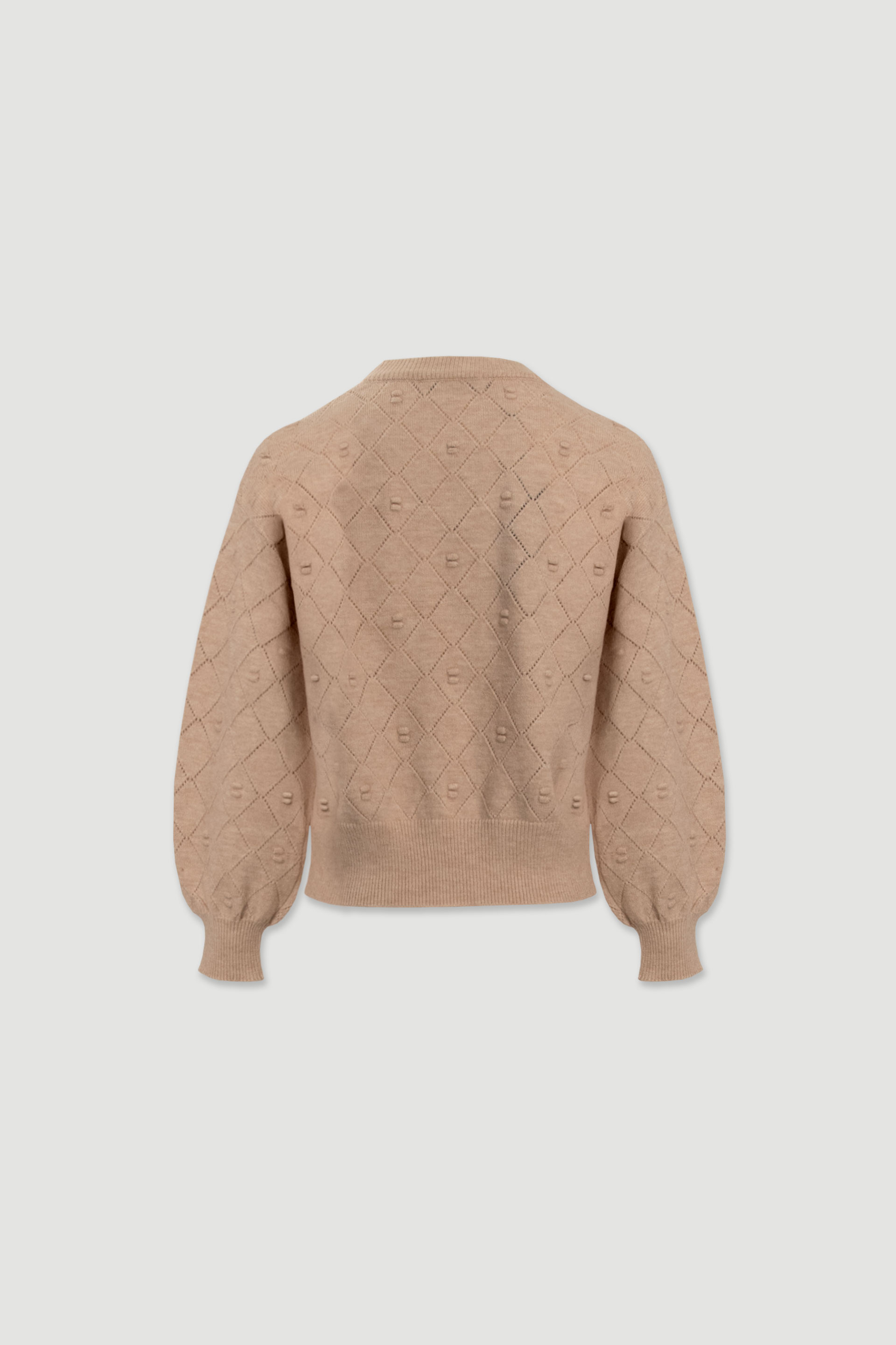 Camisola de malha com padrão de losangos