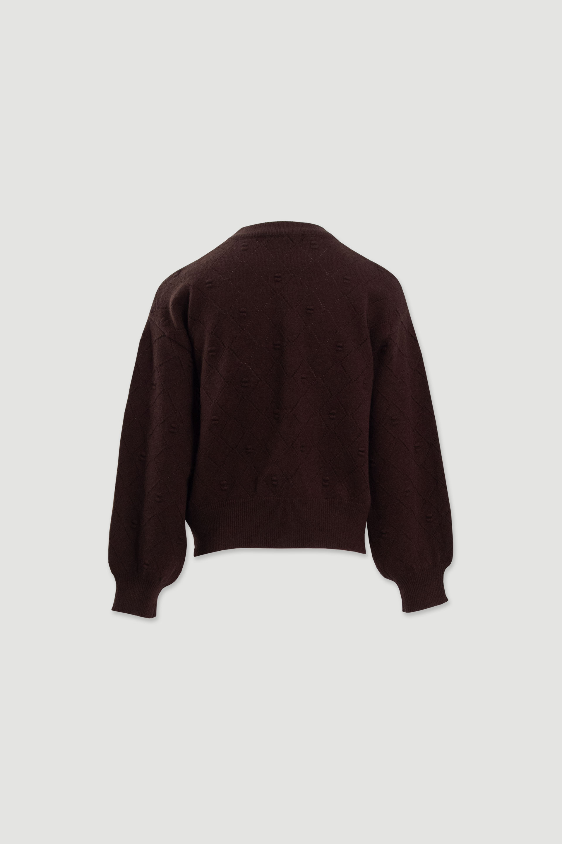 Camisola de malha com padrão de losangos