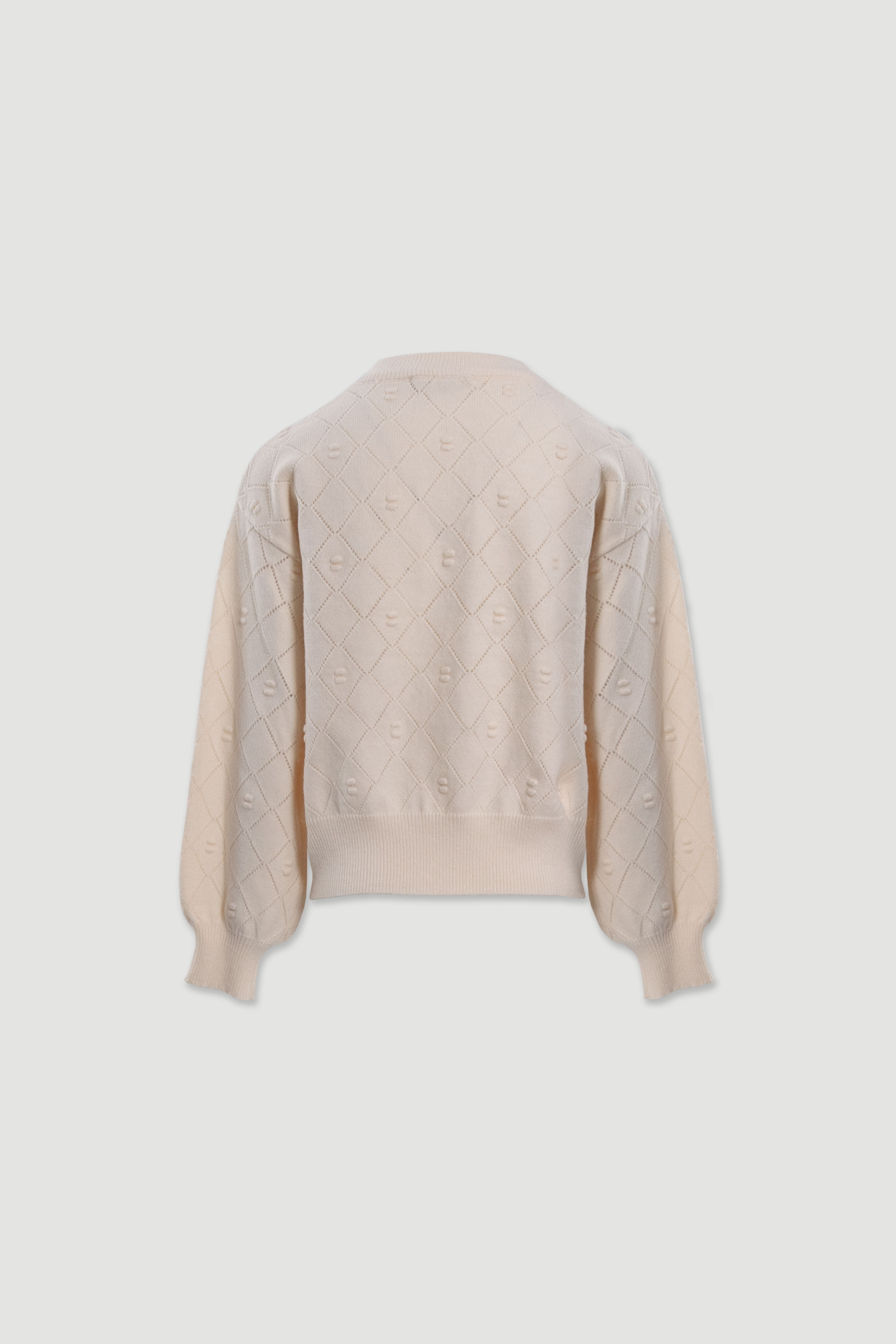 Camisola de malha com padrão de losangos