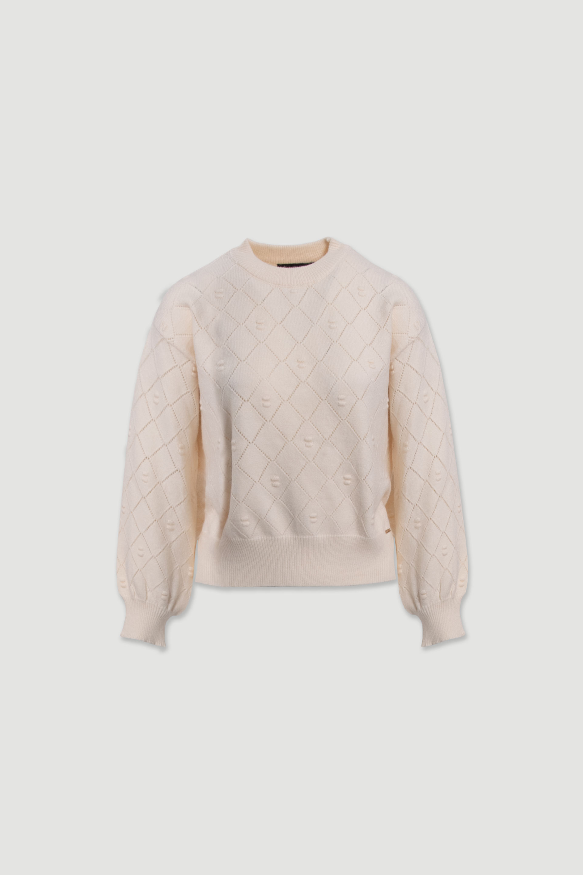 Camisola de malha com padrão de losangos