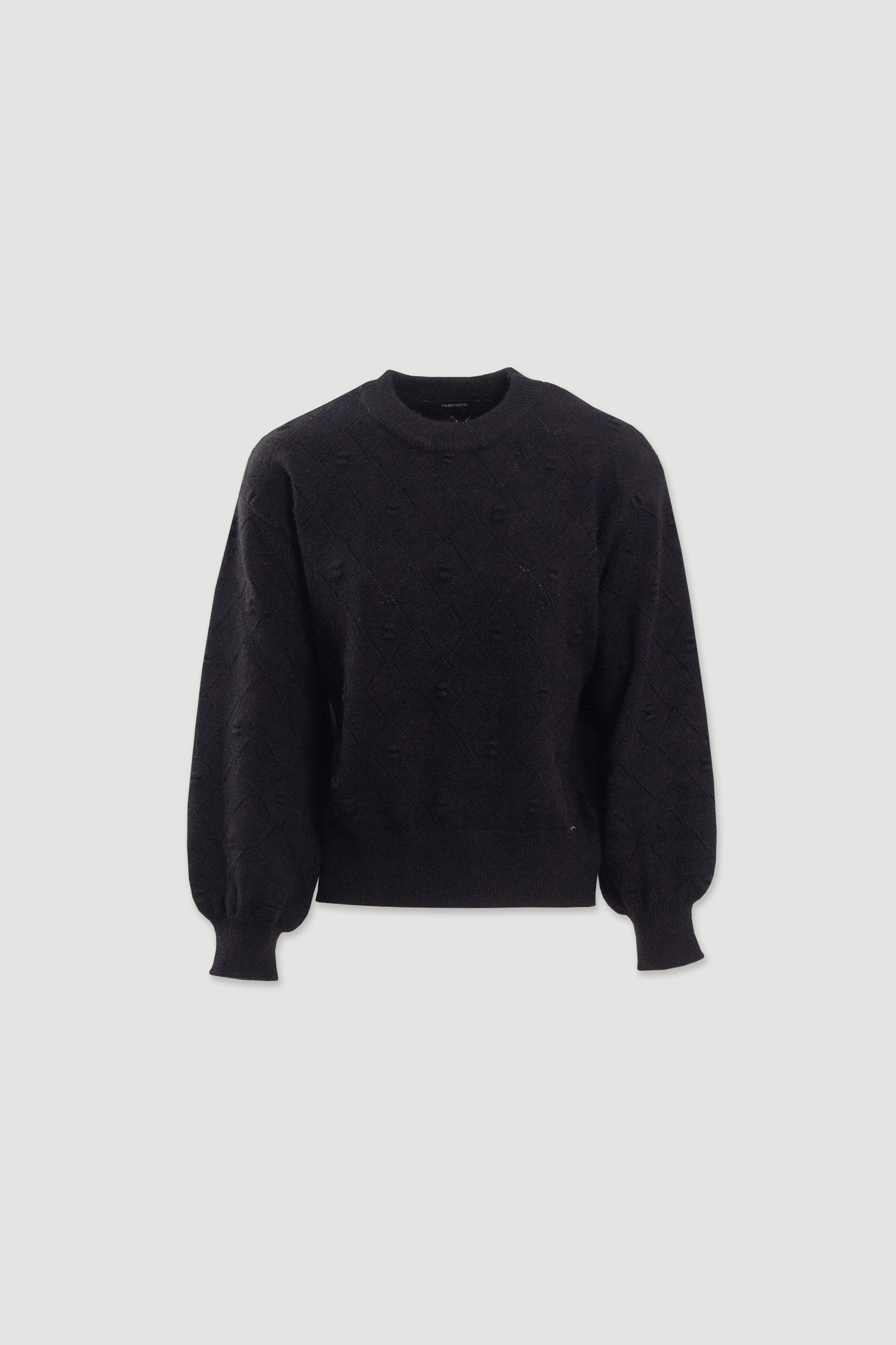 Camisola de malha com padrão de losangos