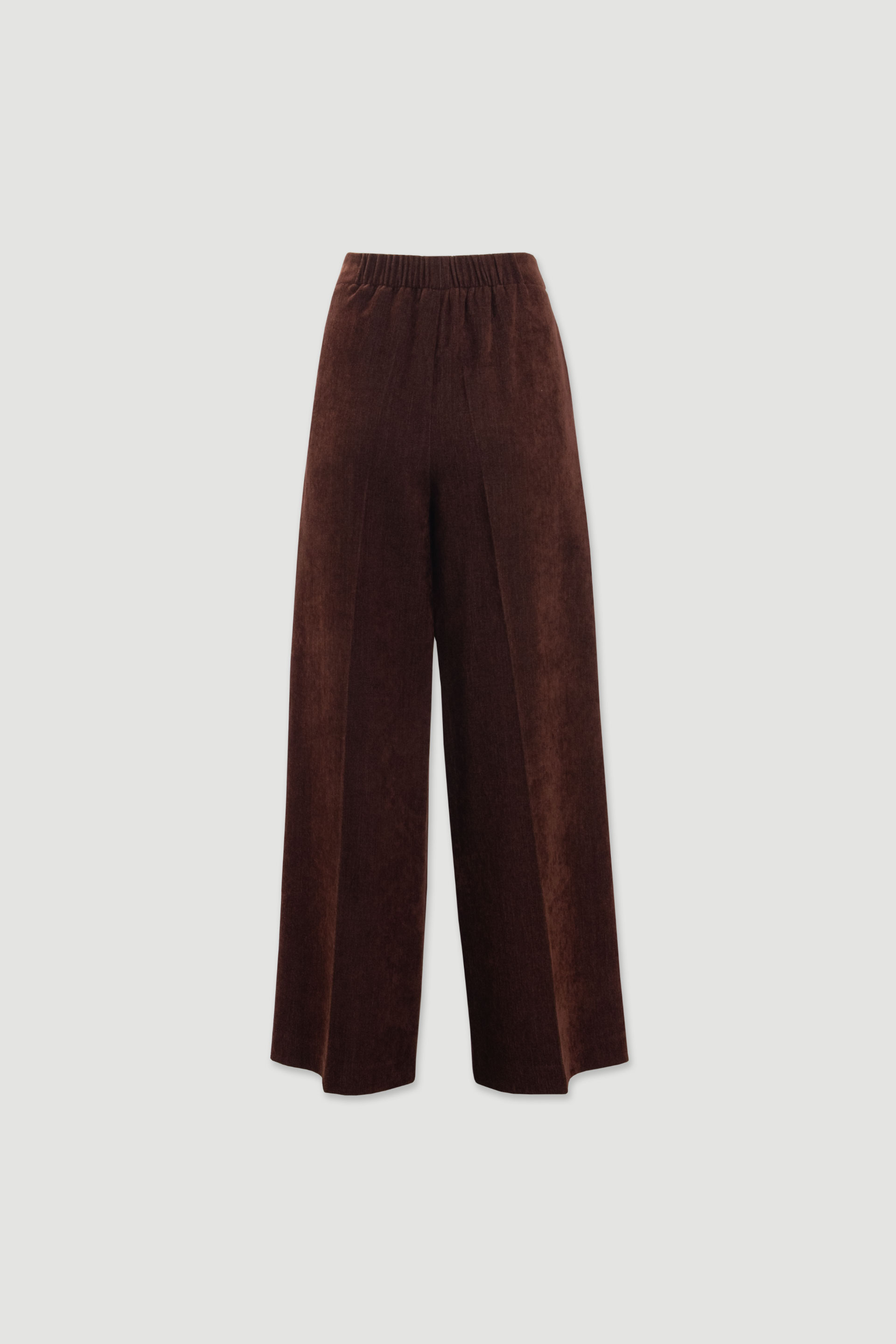 Calça wide leg com fivelas laterais