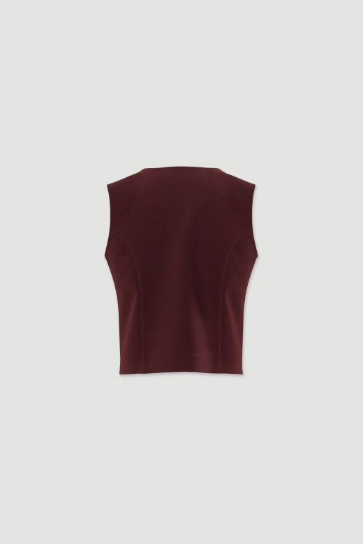 Fitted vest with v-neckline Fitted vest with v-neckline