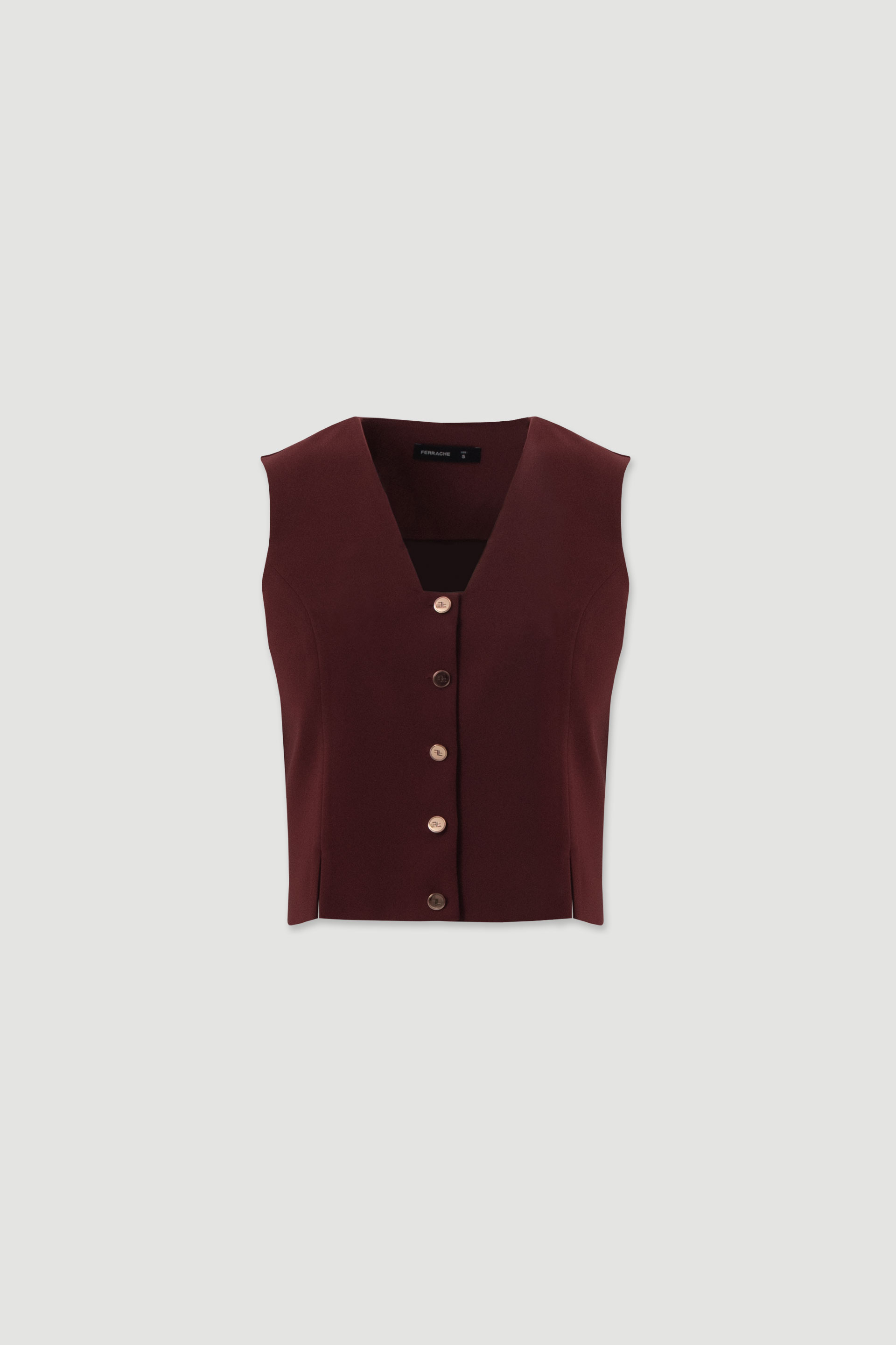 Fitted vest with v-neckline