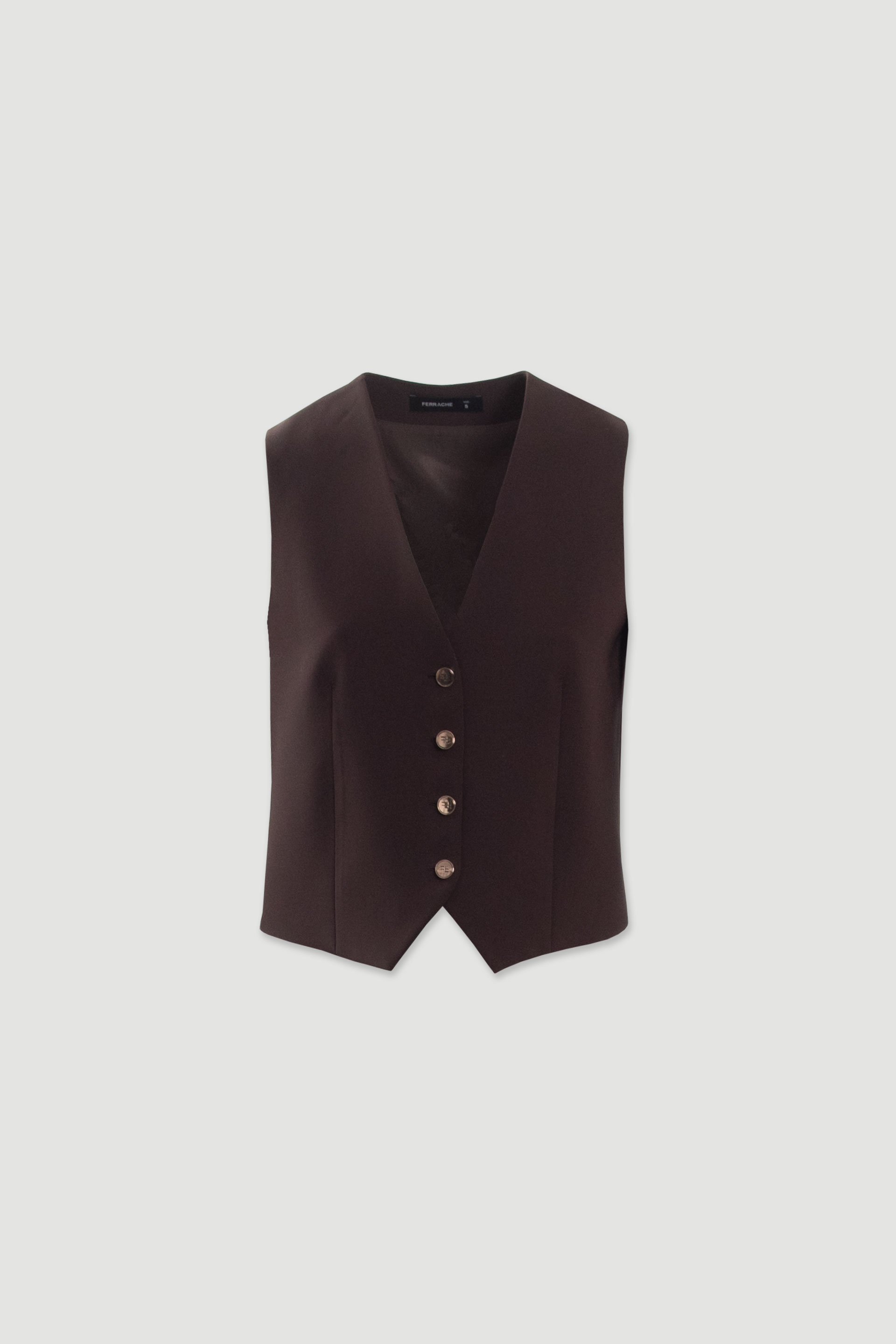 Fitted vest with v-neckline