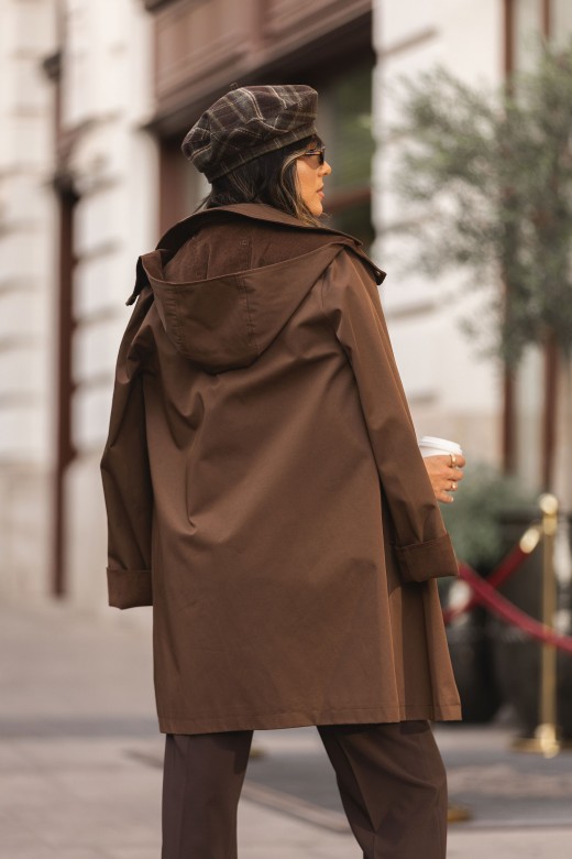 Waterproof midi parka with hood Waterproof midi parka with hood