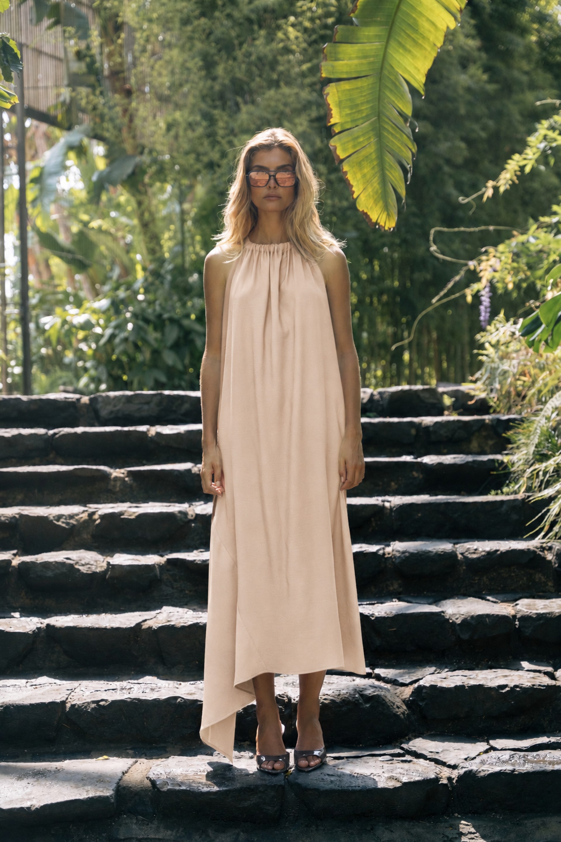 Midi halter neck dress