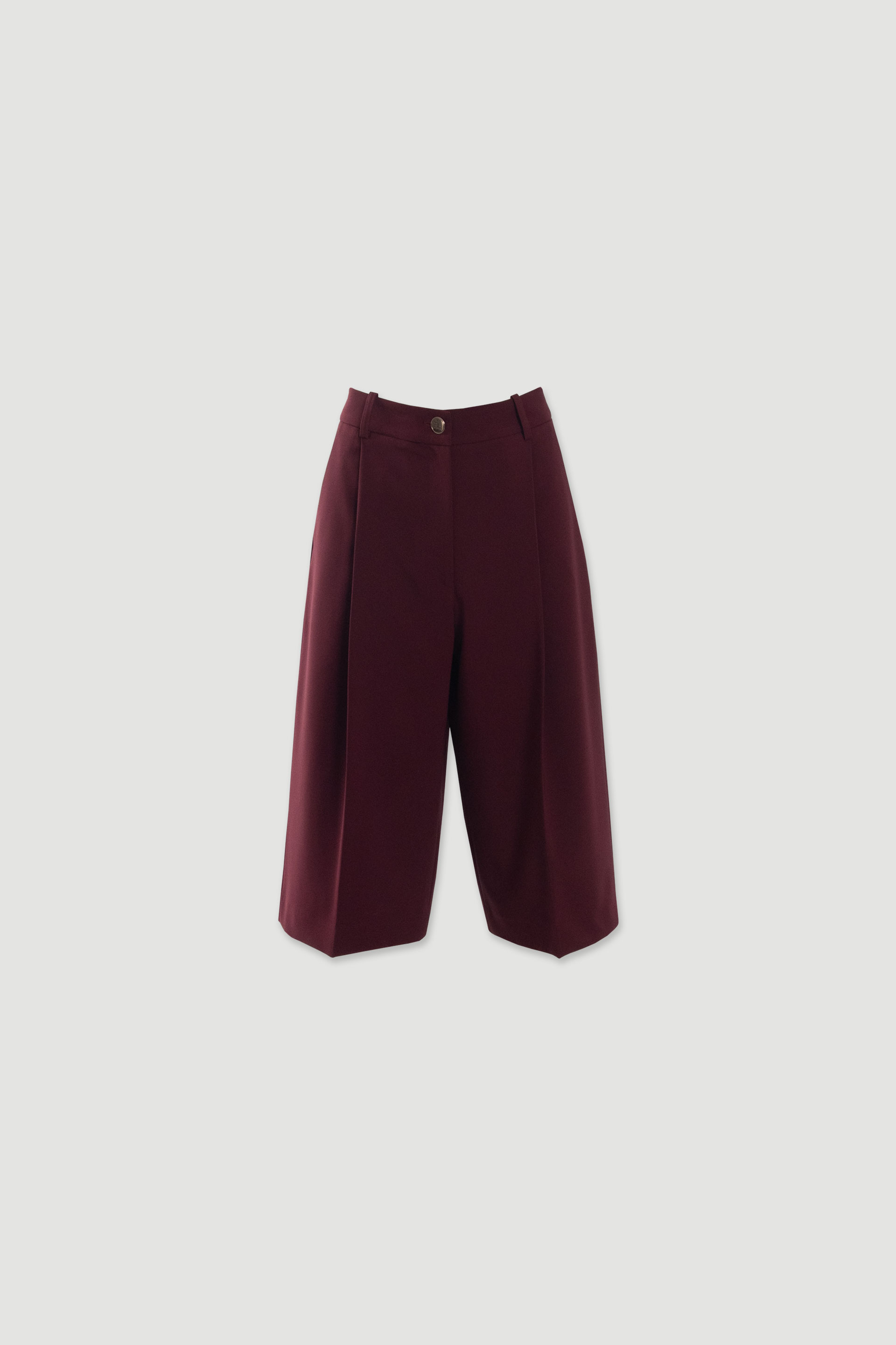 Bermuda taille haute à plis