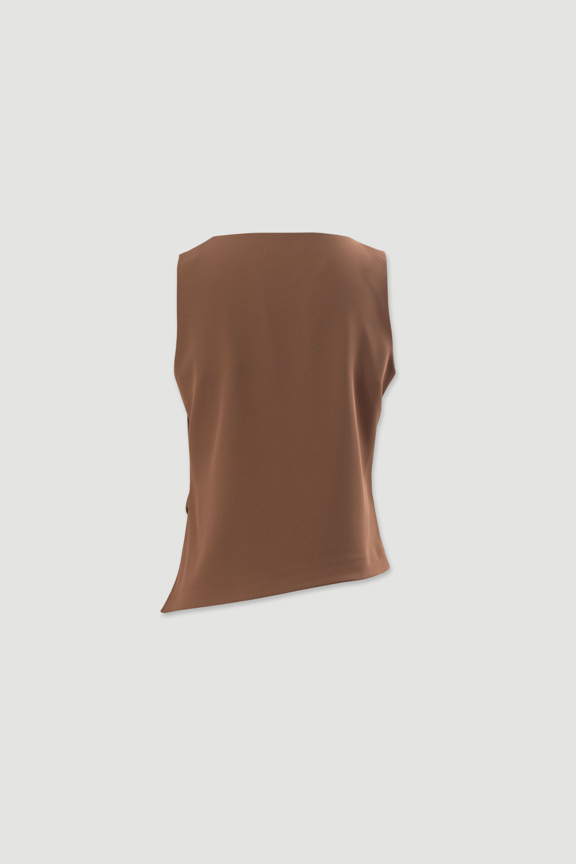 Top asymétrique avec détail drapé