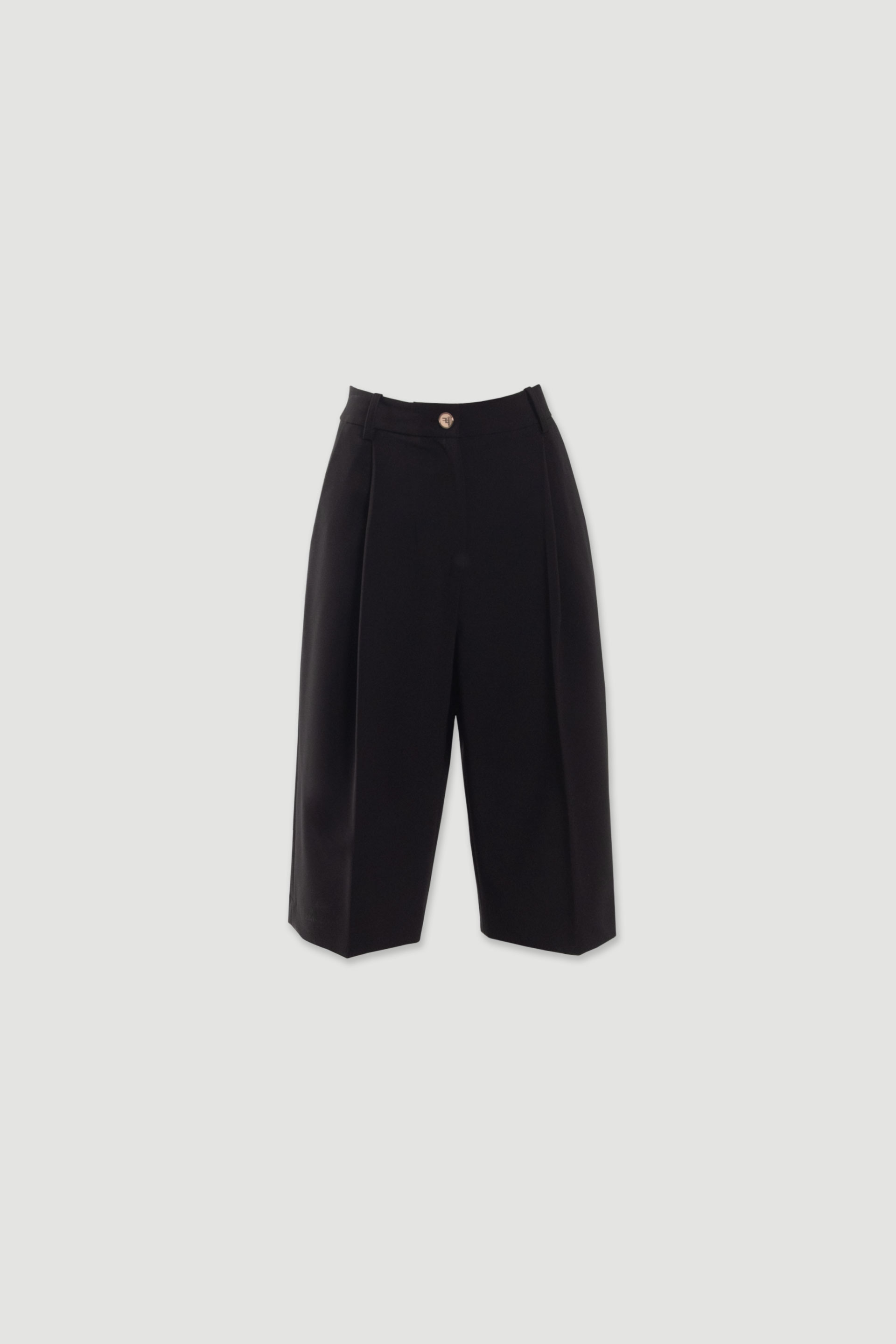 Bermuda taille haute à plis
