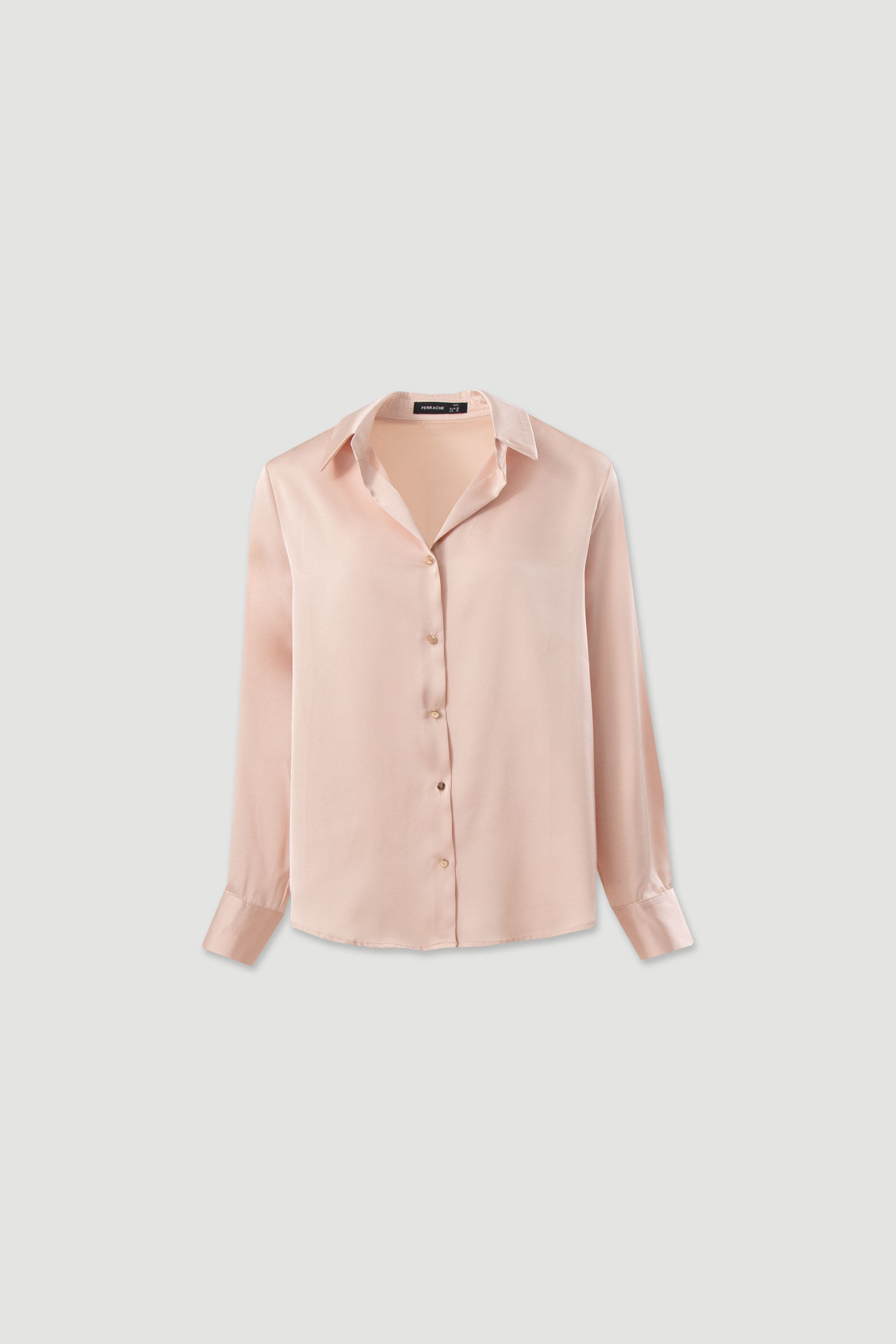 Satin long-sleeve blouse