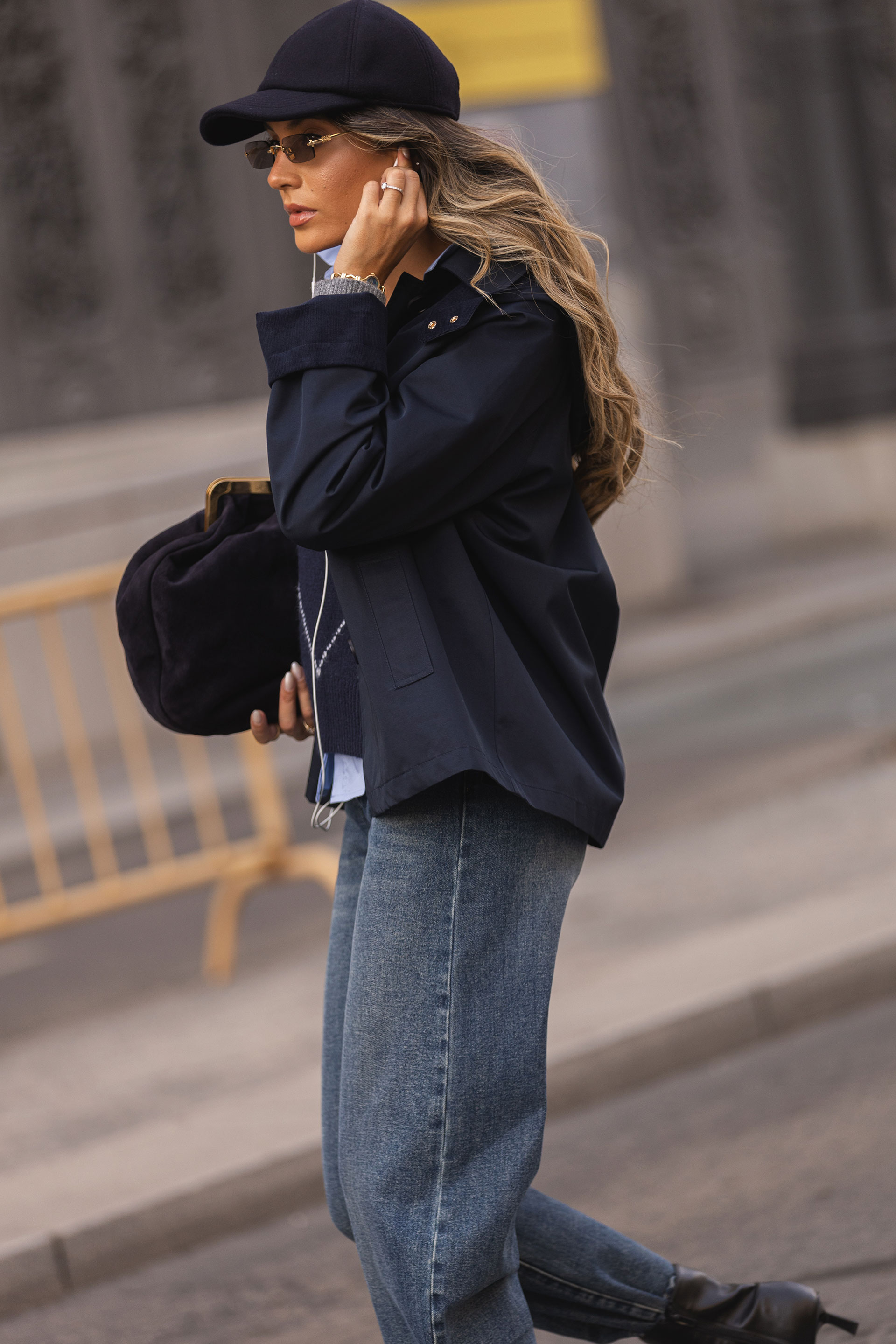 Short waterproof parka with hood