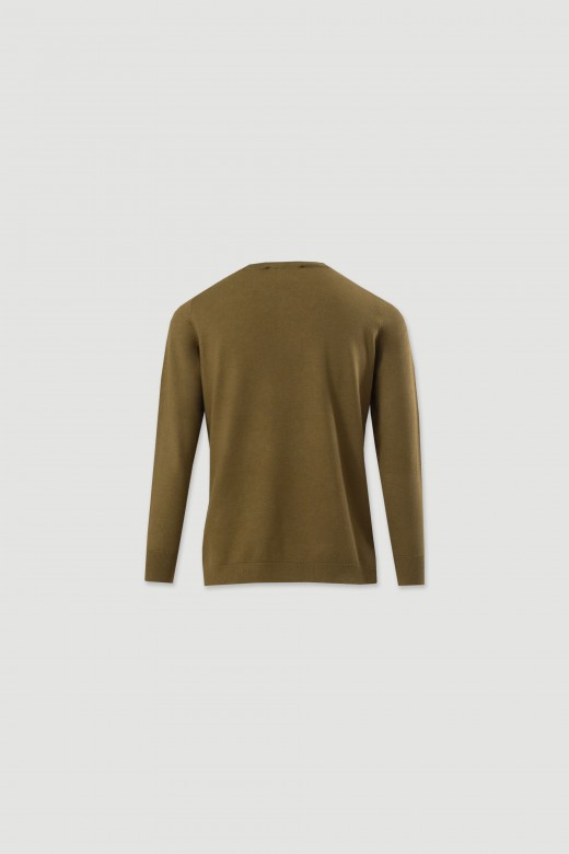 Camisola de malha com decote redondo