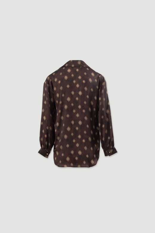 Blusa satinada estampada Blusa satinada estampada