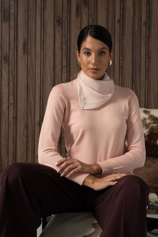 Camisola de malha com decote redondo