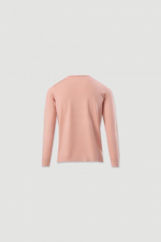 Camisola de malha com decote redondo
