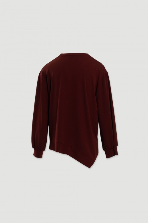 Camisola fluida com decote em V Camisola fluida com decote em V