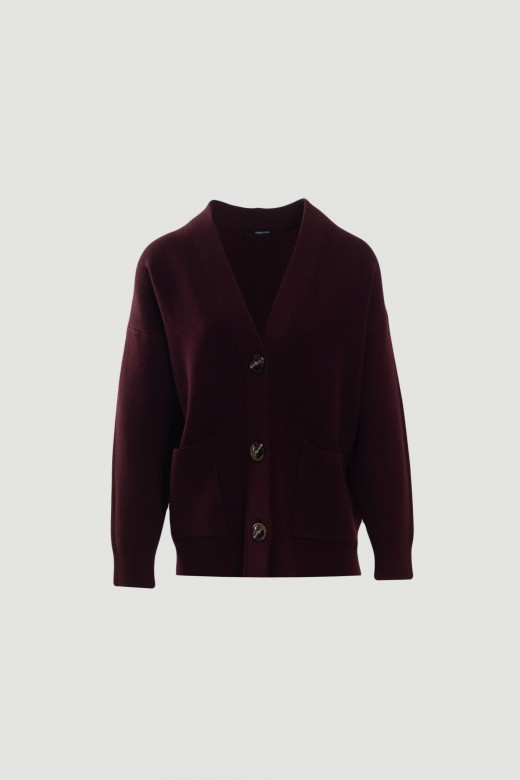 Chaqueta de punto con bolsillos aplicados Chaqueta de punto con bolsillos aplicados