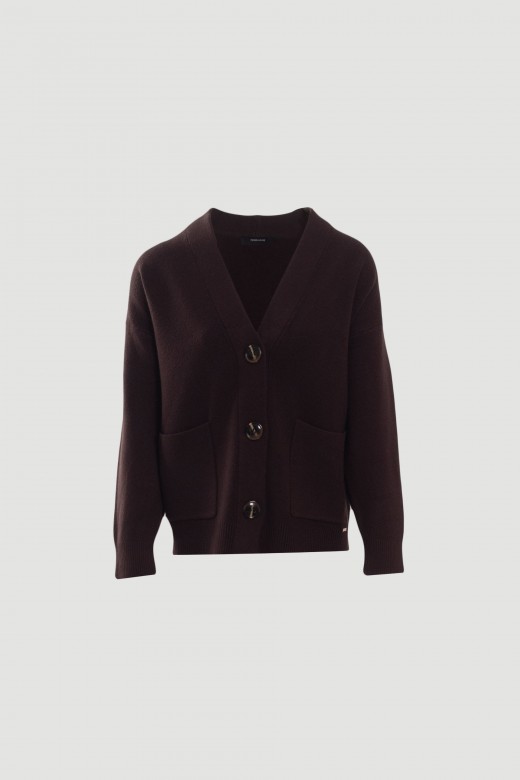 Chaqueta de punto con bolsillos aplicados Chaqueta de punto con bolsillos aplicados