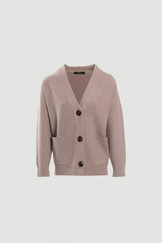 Chaqueta de punto con bolsillos aplicados Chaqueta de punto con bolsillos aplicados