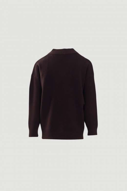 Chaqueta de punto con bolsillos aplicados Chaqueta de punto con bolsillos aplicados