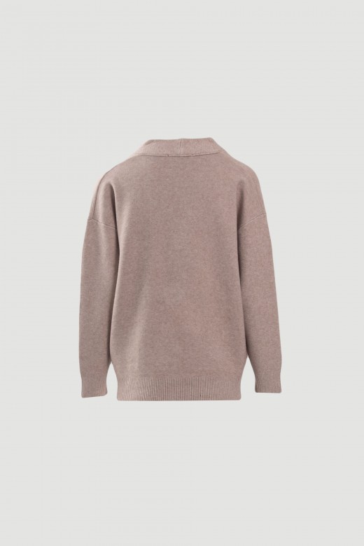 Chaqueta de punto con bolsillos aplicados Chaqueta de punto con bolsillos aplicados