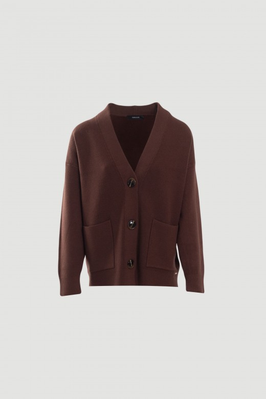 Chaqueta de punto con bolsillos aplicados Chaqueta de punto con bolsillos aplicados