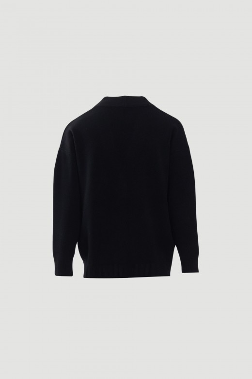 Chaqueta de punto con bolsillos aplicados Chaqueta de punto con bolsillos aplicados