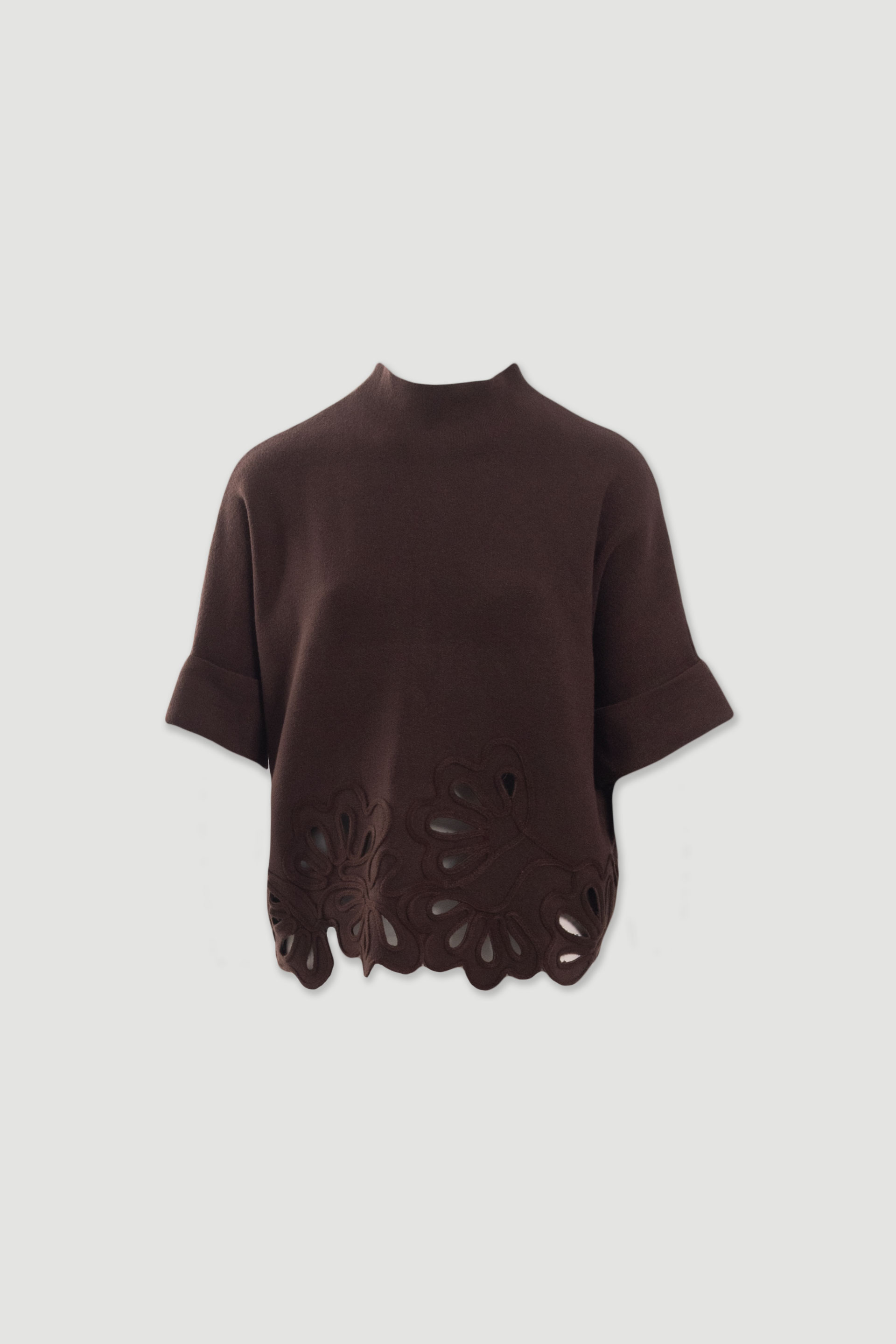 Jersey de punto con detalle floral calado
