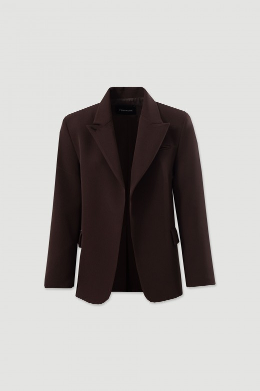 Blazer estruturado com gola versátil Blazer estruturado com gola versátil