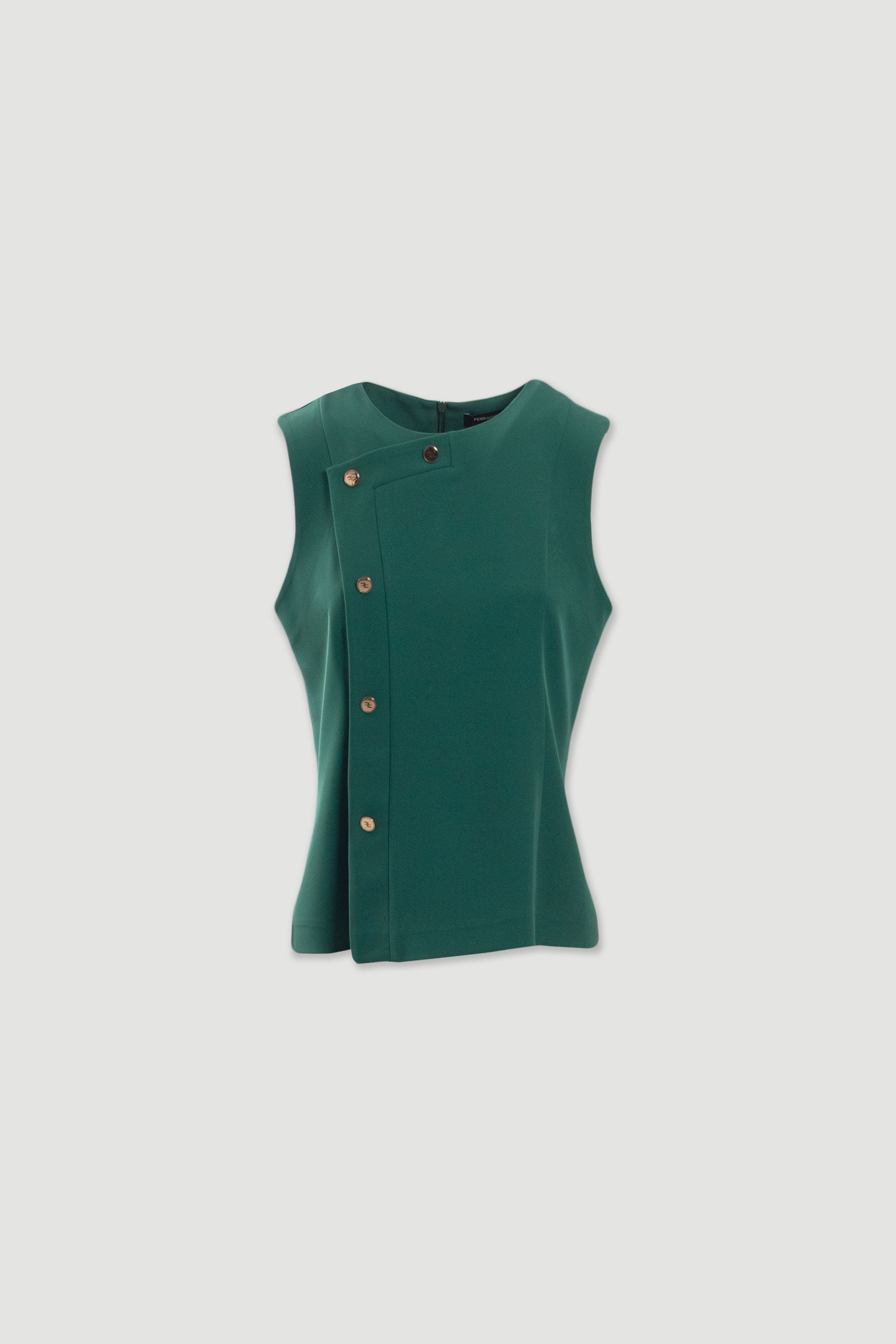 Gilet cintré avec détail asymétrique
