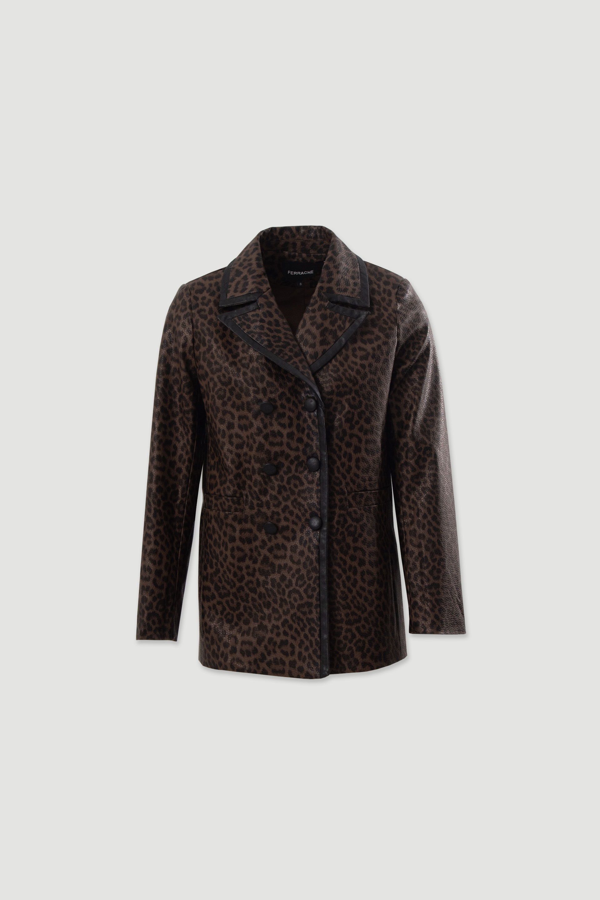 Casaco efeito pele animal print