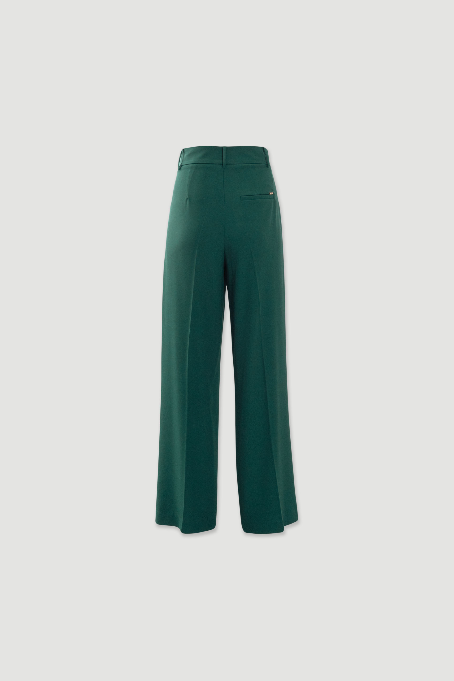 Fluid wide leg trousers with front pleat