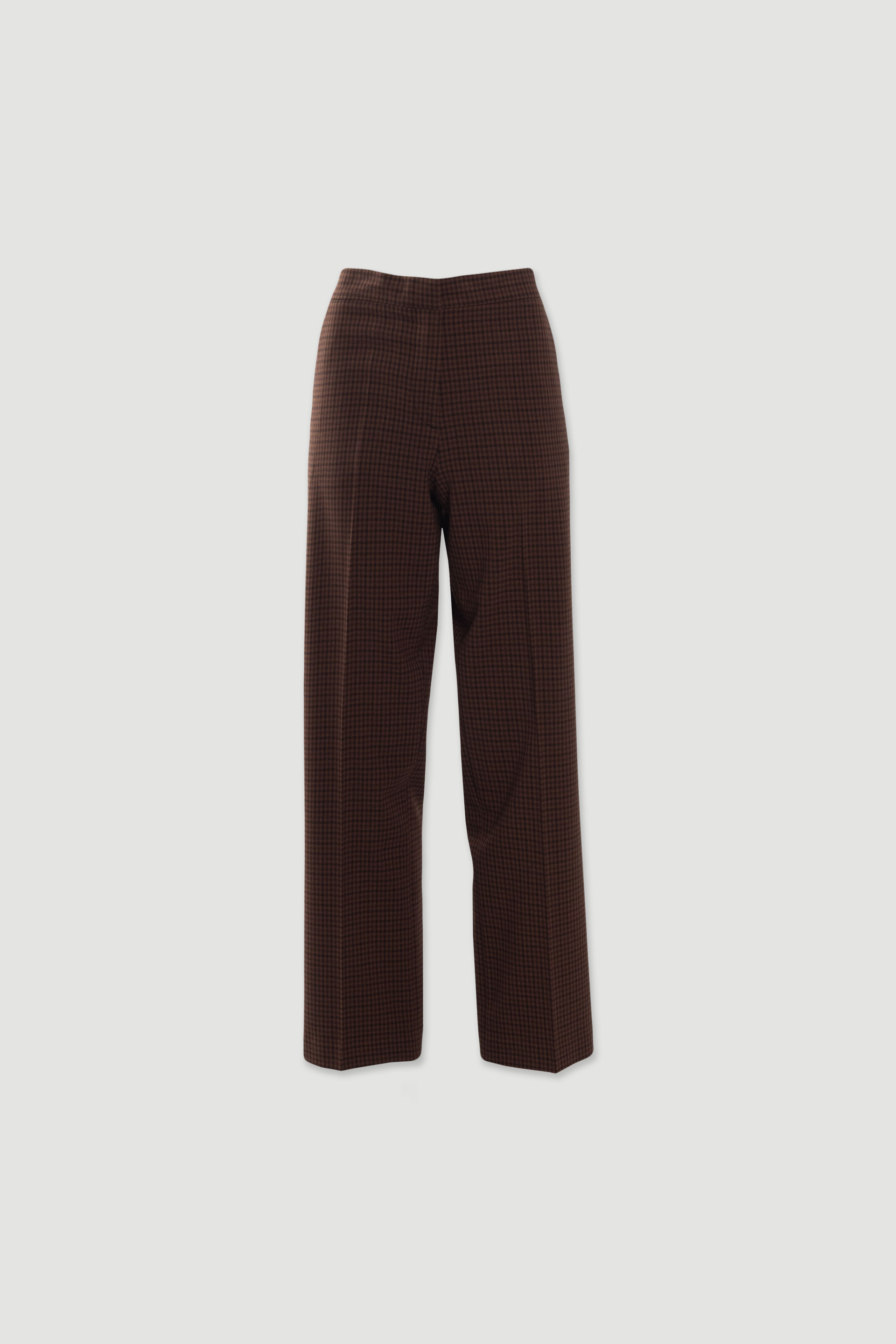 Pantalon classique à carreaux LEONOR