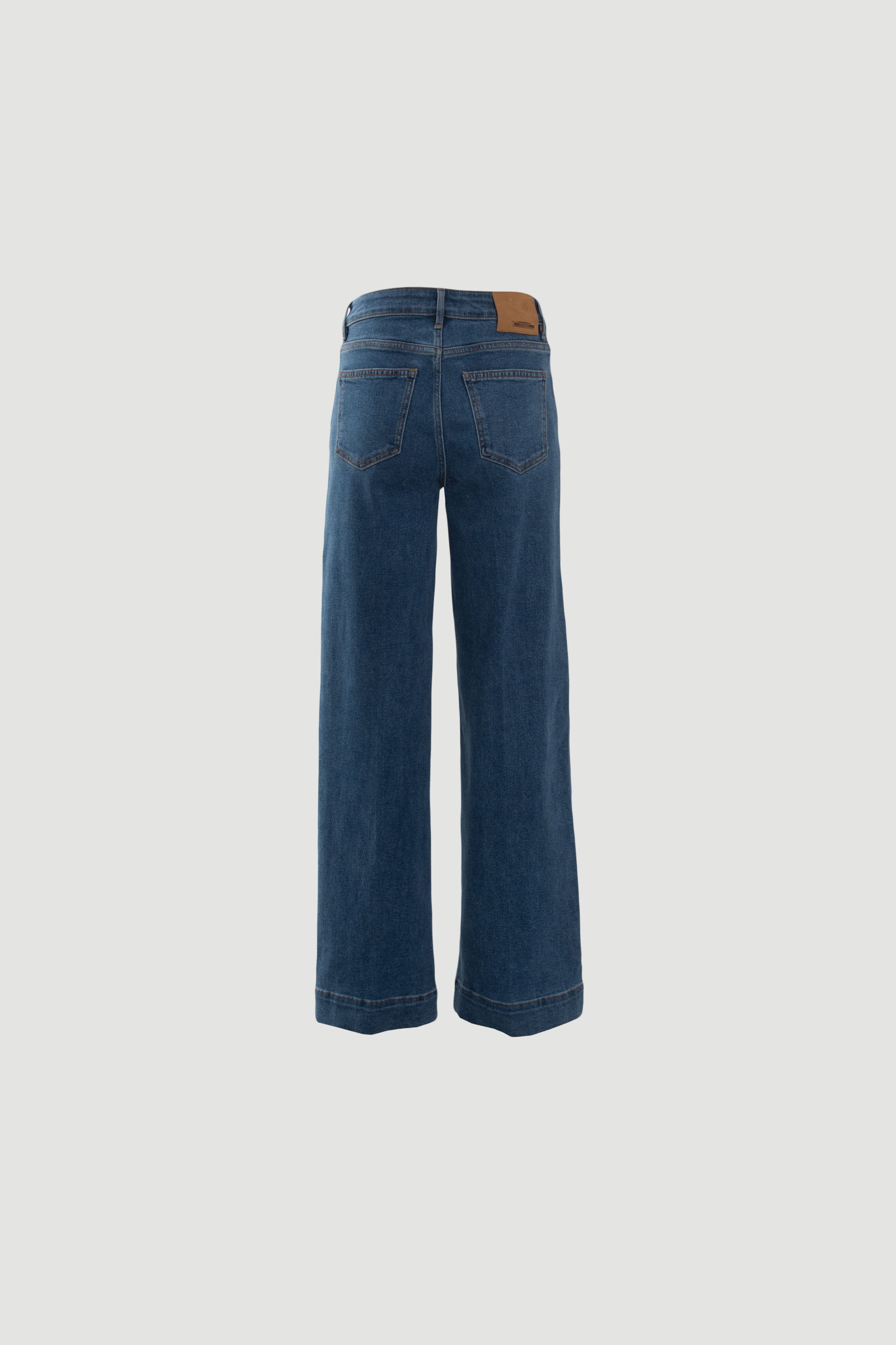 Straight jeans with wide hem