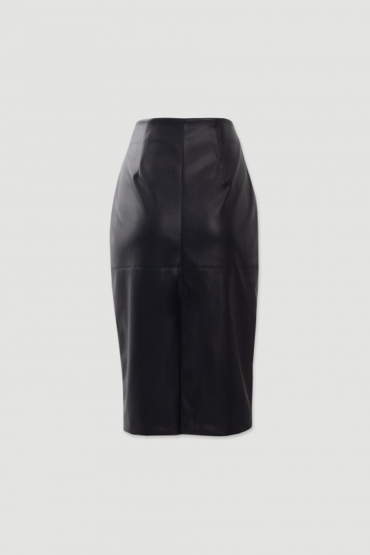 Falda midi lápiz efecto piel Falda midi lápiz efecto piel