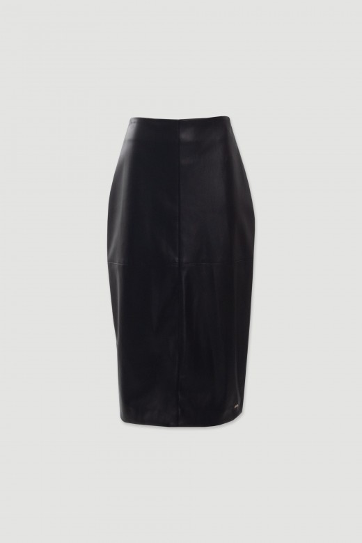 Falda midi lápiz efecto piel Falda midi lápiz efecto piel